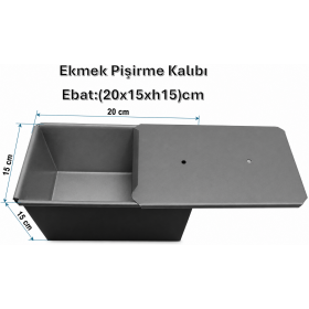 Ekmek Kalıbı - Ebat:(20x15xh15)cm