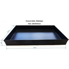 Focaccia Kalıbı, Dikdörtgen - Ebat:(30x20xh3)cm